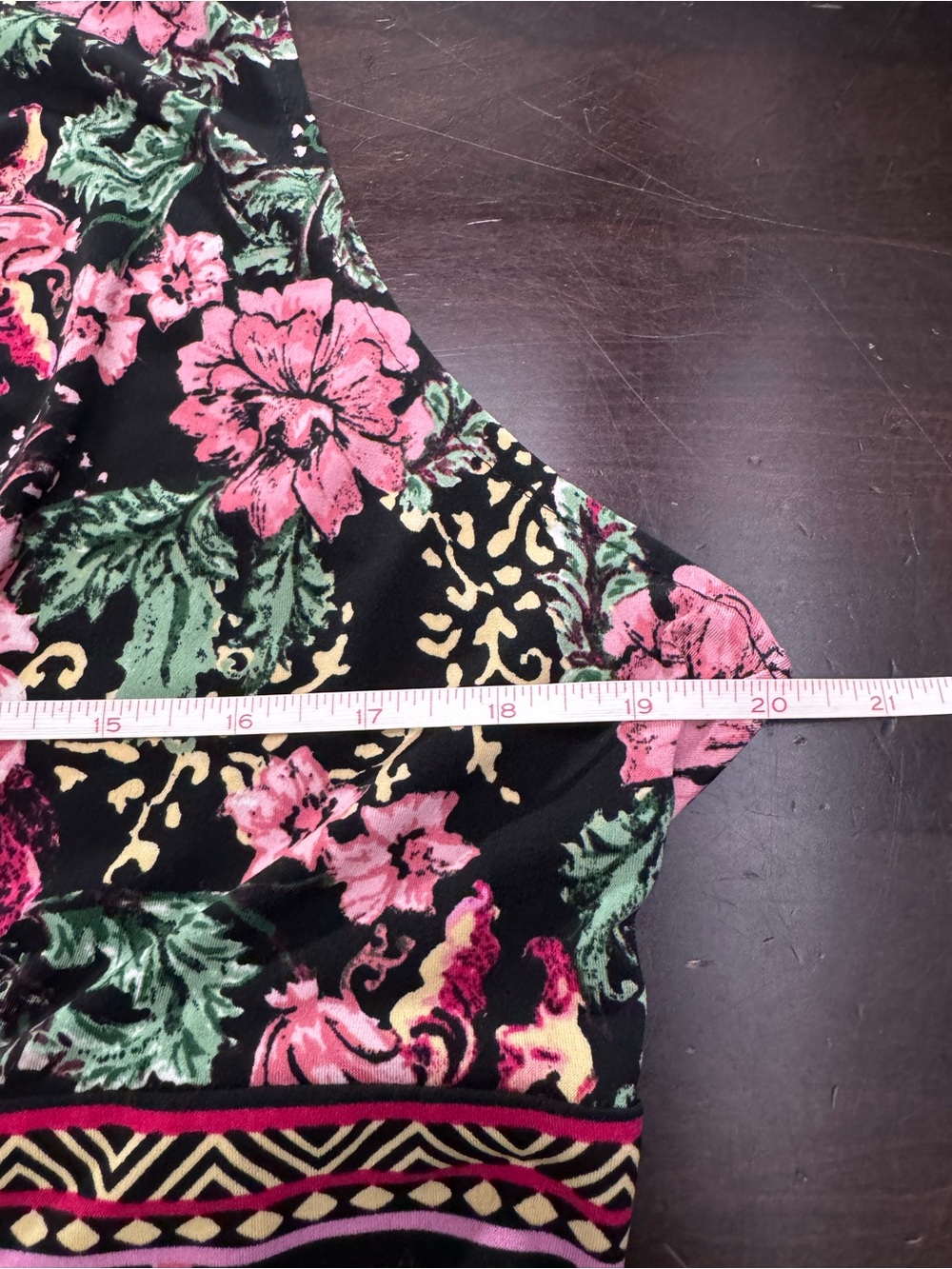 London Times Black Maxi Dress with Pink Floral Print Size 16 - Picture 9 of 17